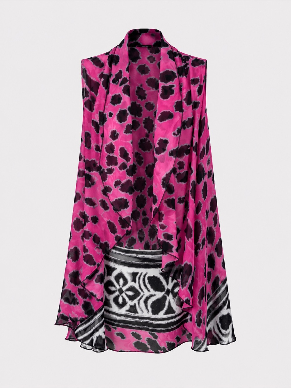 Womens Sheer Kimono OS Whimsigoth Fairy Grunge Festival Coachella Animal Print